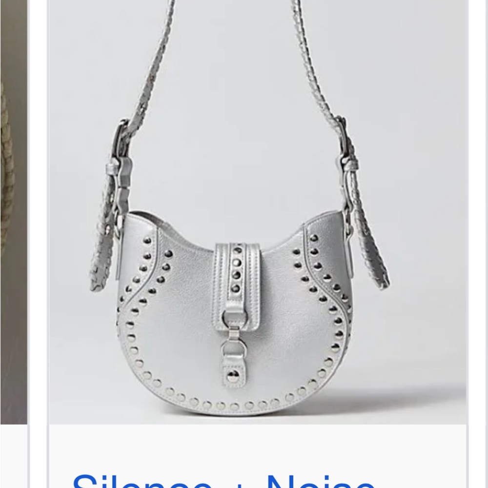 LIKE NEW white urban outfitters rhinestone bag